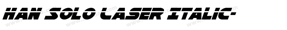 Han Solo Laser Italic字体转换